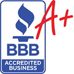 bbb a plus logo white